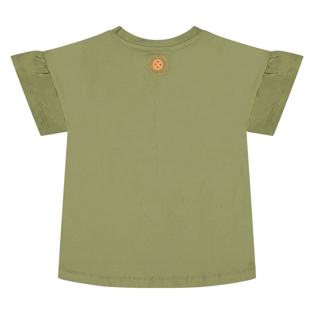 girls t-shirt short sleeve, olive