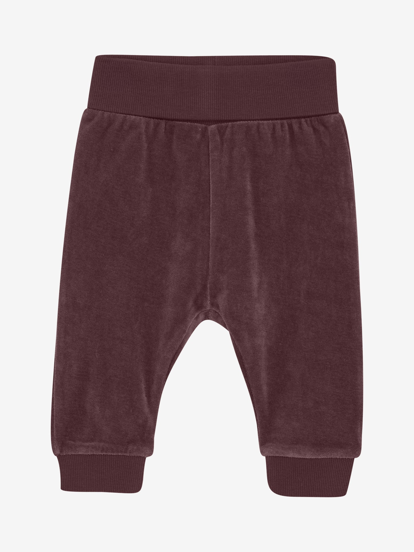 Fixoni Babyhose aus braunem Velours – nachhaltig & bequem, erhältlich bei Bärechind in Winterthur, Zürich, Schweiz