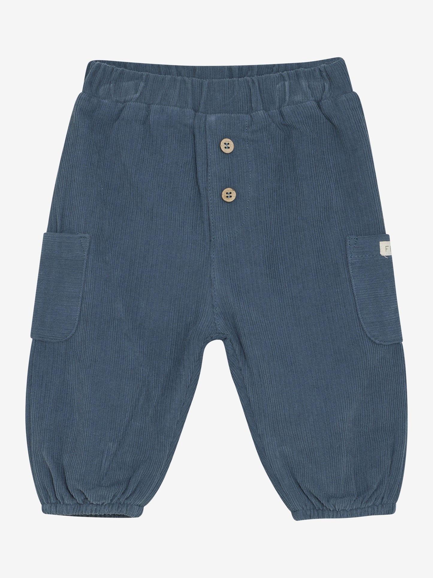 Cordhose für Babys in Dunkelblau von Fixoni – erhältlich im Bärechind in Winterthur, Zürich, Schweiz