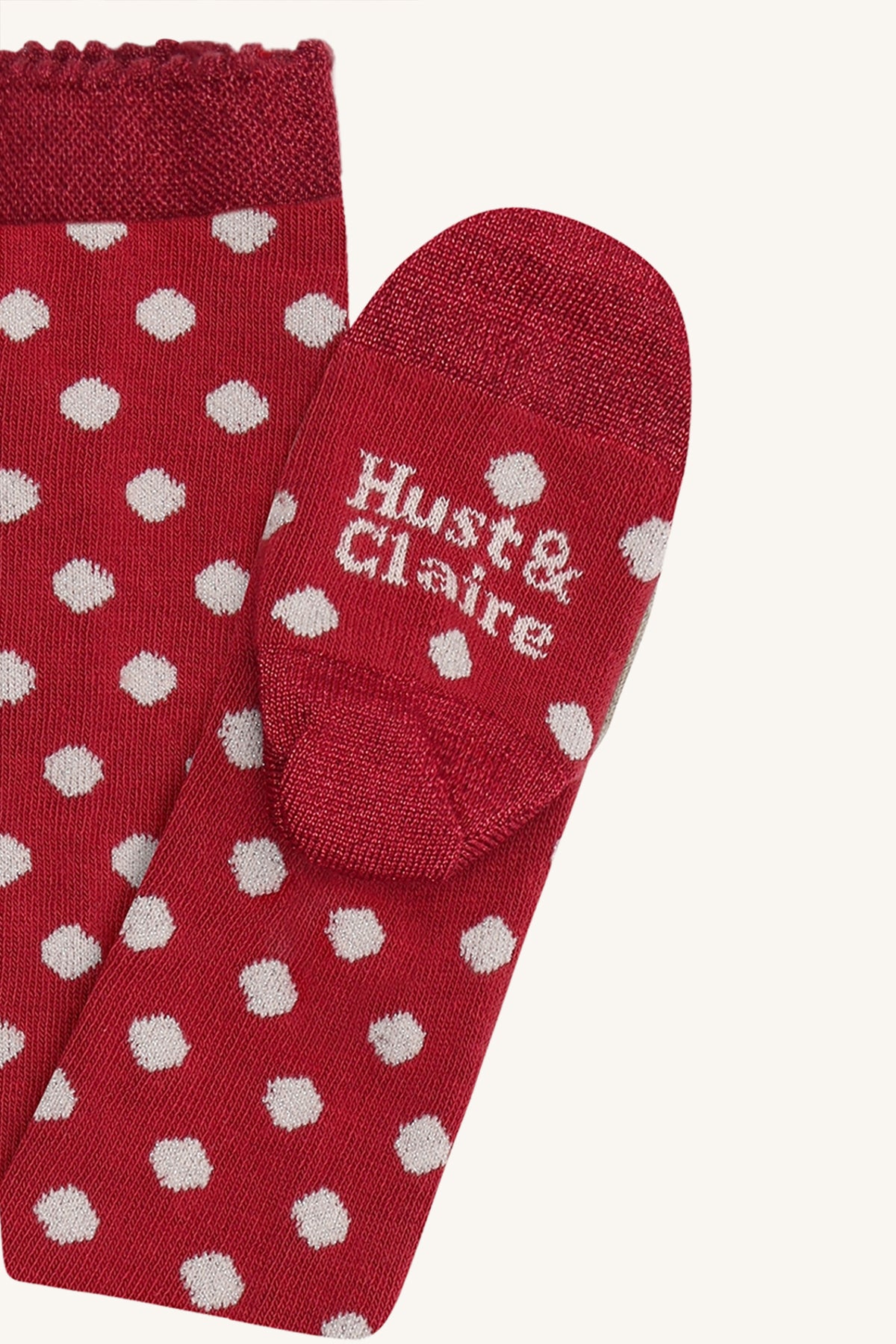 Hust & Claire Frankie Strumpfhose Punkte in Teaberry, Ansicht 3