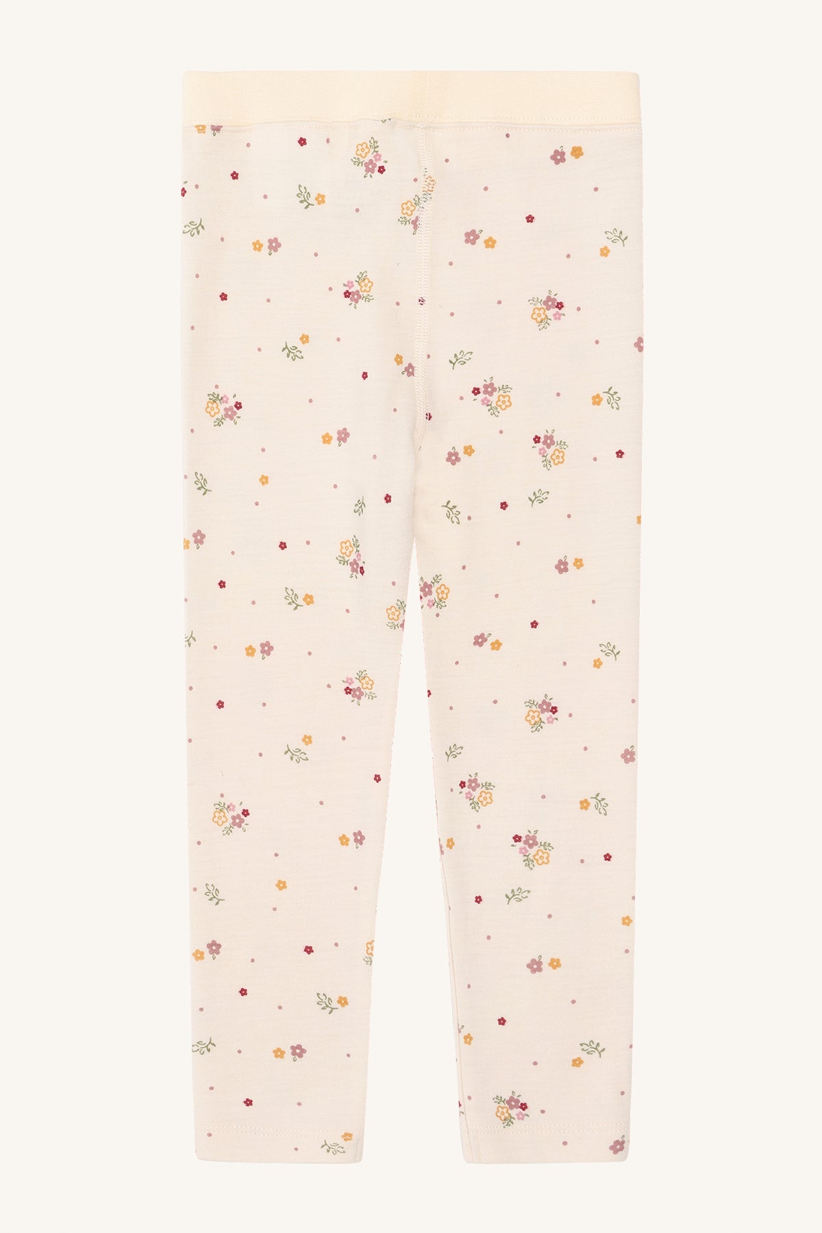 Produktfoto der Hust&Claire Wollleggings mit Blumenmuster, Hinteransicht – Bärechind in Winterthur, Zürich, Schweiz.
