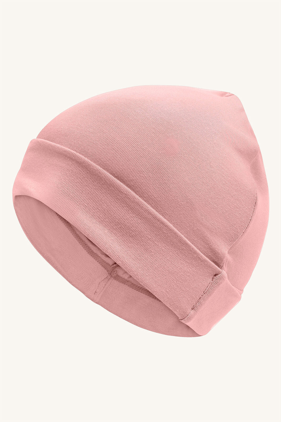 Detailansicht der Bambus Viskose Beanie Floor von Hust&Claire, Bärechind Winterthur, Zürich, Schweiz.