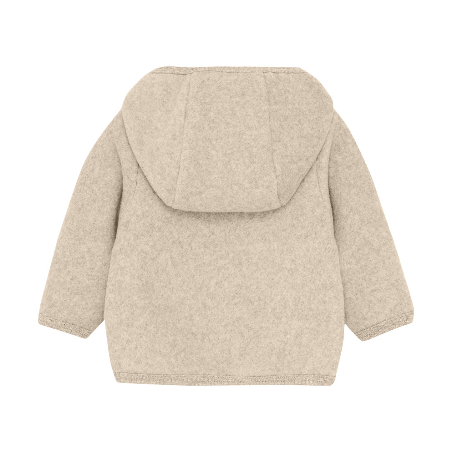HutteliHut Babyjacke aus 100 % Baumwolle in Beige mit Kapuze und Reissverschluss. Weich und warm, ideal für kühle Tage. Zertifiziert nach OEKO-TEX® STANDARD 100. Erhältlich in Winterthur, Zürich, Schweiz.