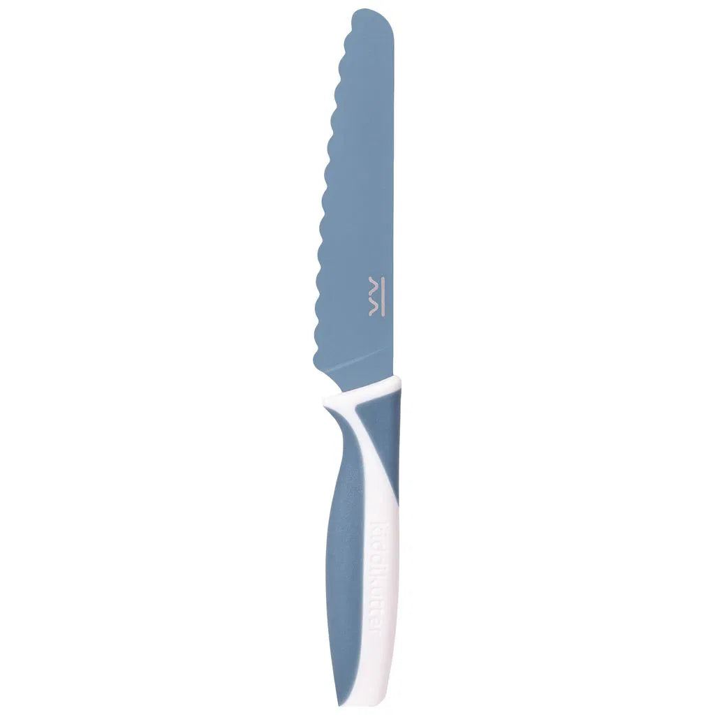 Kinder Messer KiddiKutter in Blueberry – sicheres Kindermesser zum Schneiden von Obst, Gemüse und Brot – erhältlich bei Bärechind Winterthur, Schweiz.