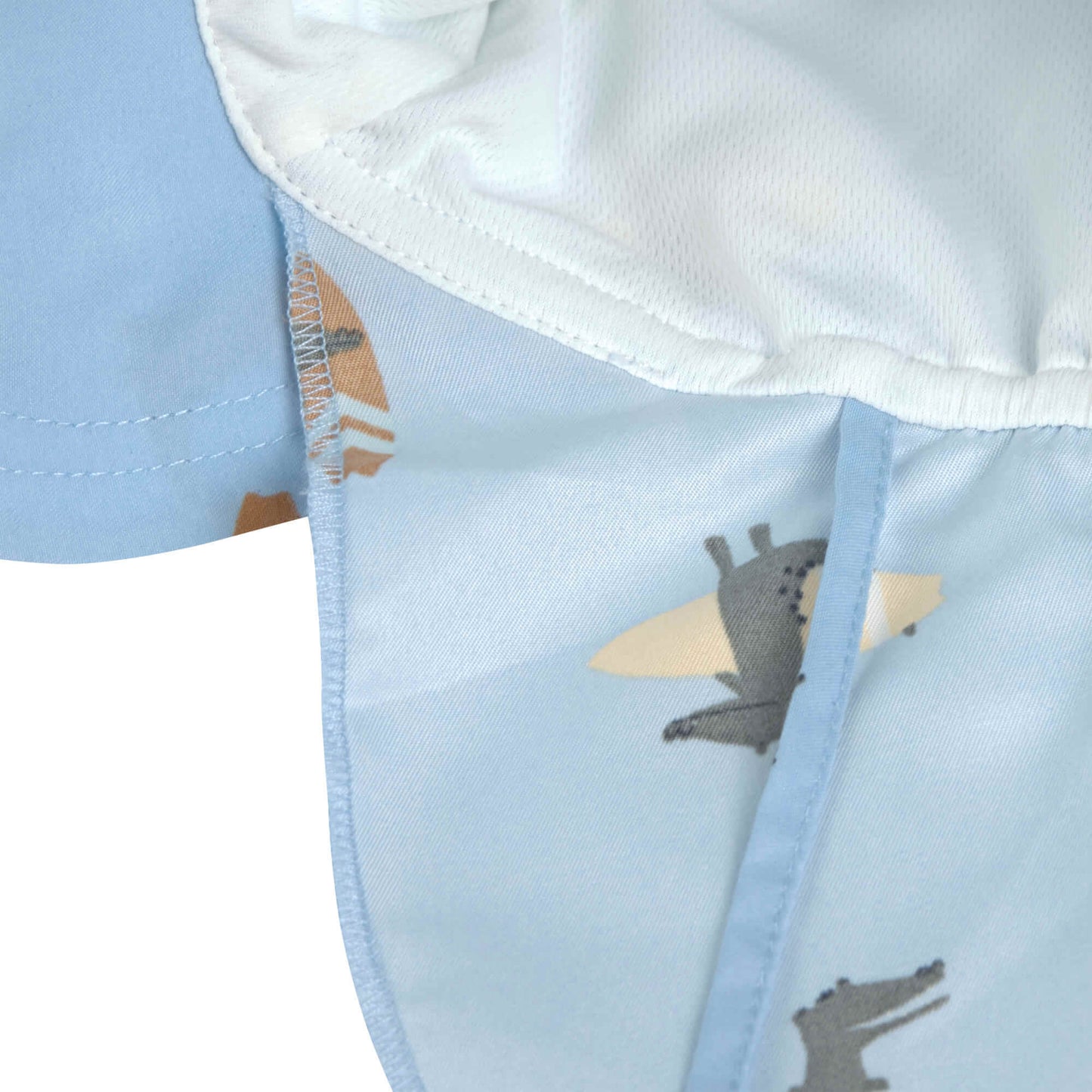 Innenansicht des Baby Sonnenhuts von Lässig – weiches, atmungsaktives Material in Hellblau