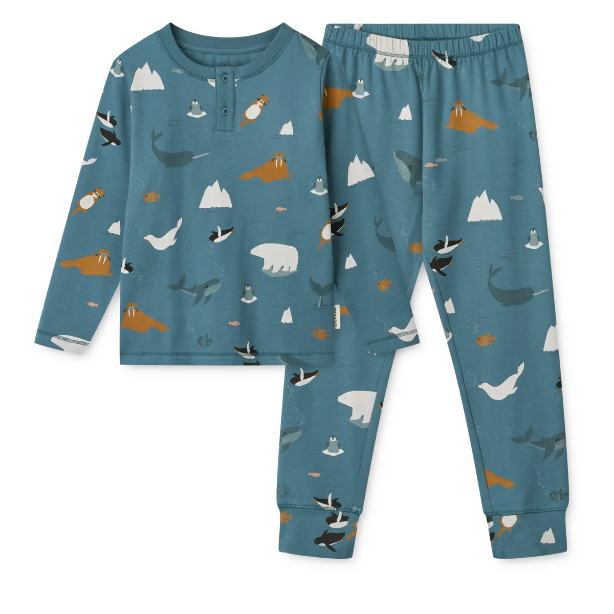 Liewood Bio-Schlafanzug-Set für Kinder mit Tierprint – erhältlich im Kinderladen Bärechind in Winterthur.