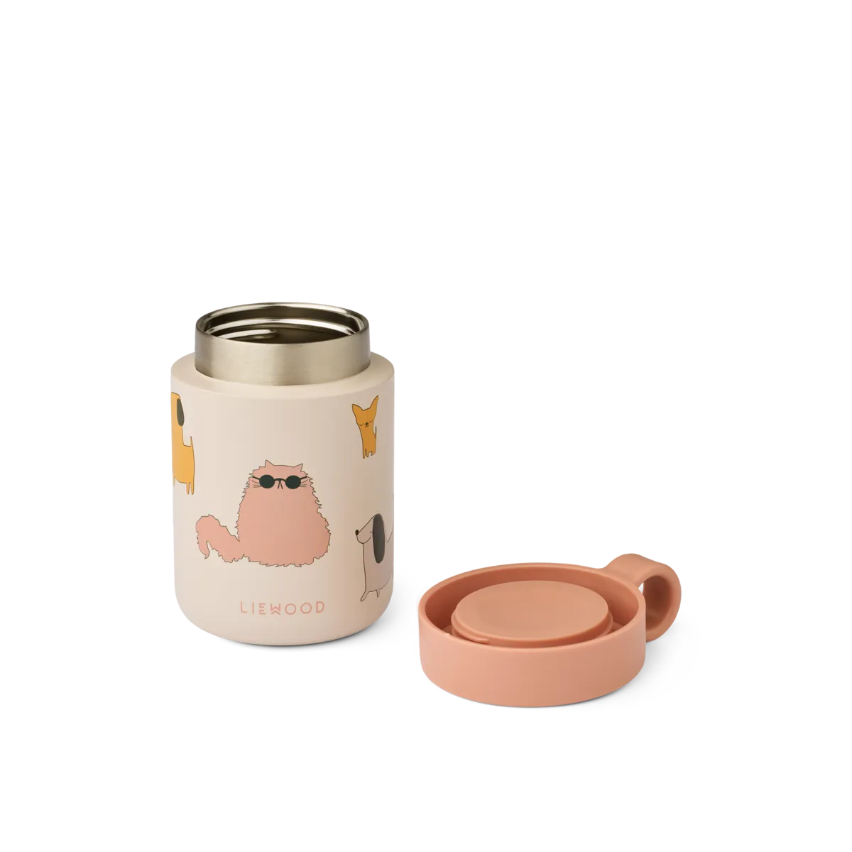 Liewood Kian Lebensmittelbehälter 350 ml aus Edelstahl, ideal für Snacks und Babybrei. Erhältlich im Bärechind, Winterthur, Zürich, Schweiz.