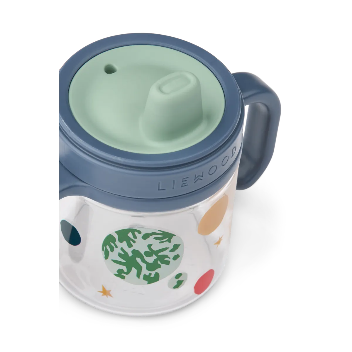 Nachhaltiger Trinklernbecher Kylo aus Tritan von Liewood, 280ml, Waltall – perfekt für Kleinkinder. Erhältlich im Bärechind, deinem Kinderladen in Winterthur, Zürich.