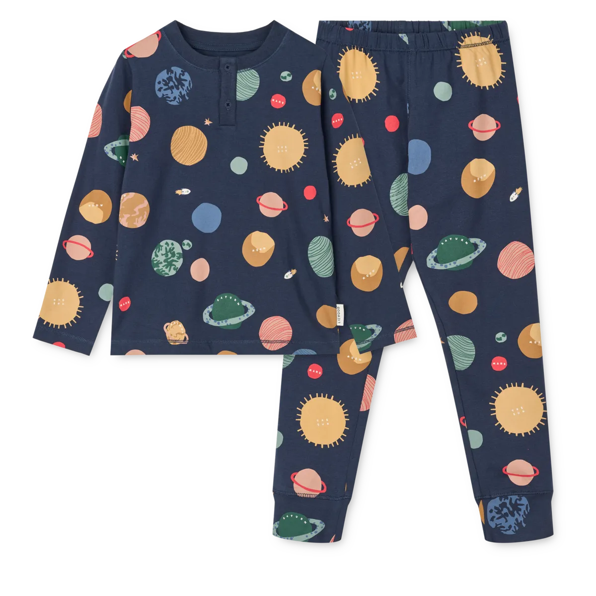 LIEWOOD Pyjama im Weltraumdesign aus Bio-Baumwolle – erhältlich bei Bärechind in Winterthur, Zürich, Schweiz.