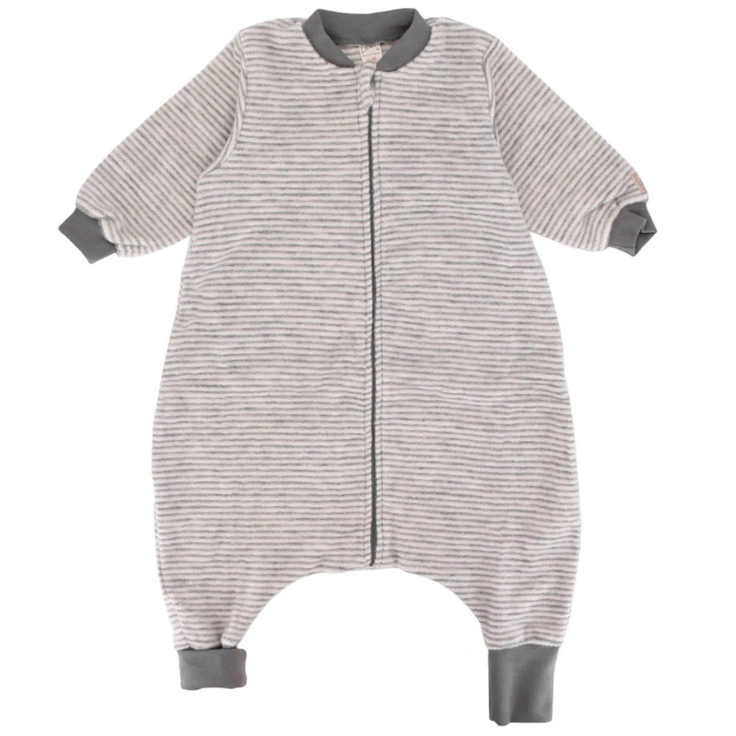 Lilano Schlafsack mit Füssen aus Wolle in Grau – atmungsaktiv & temperaturregulierend.