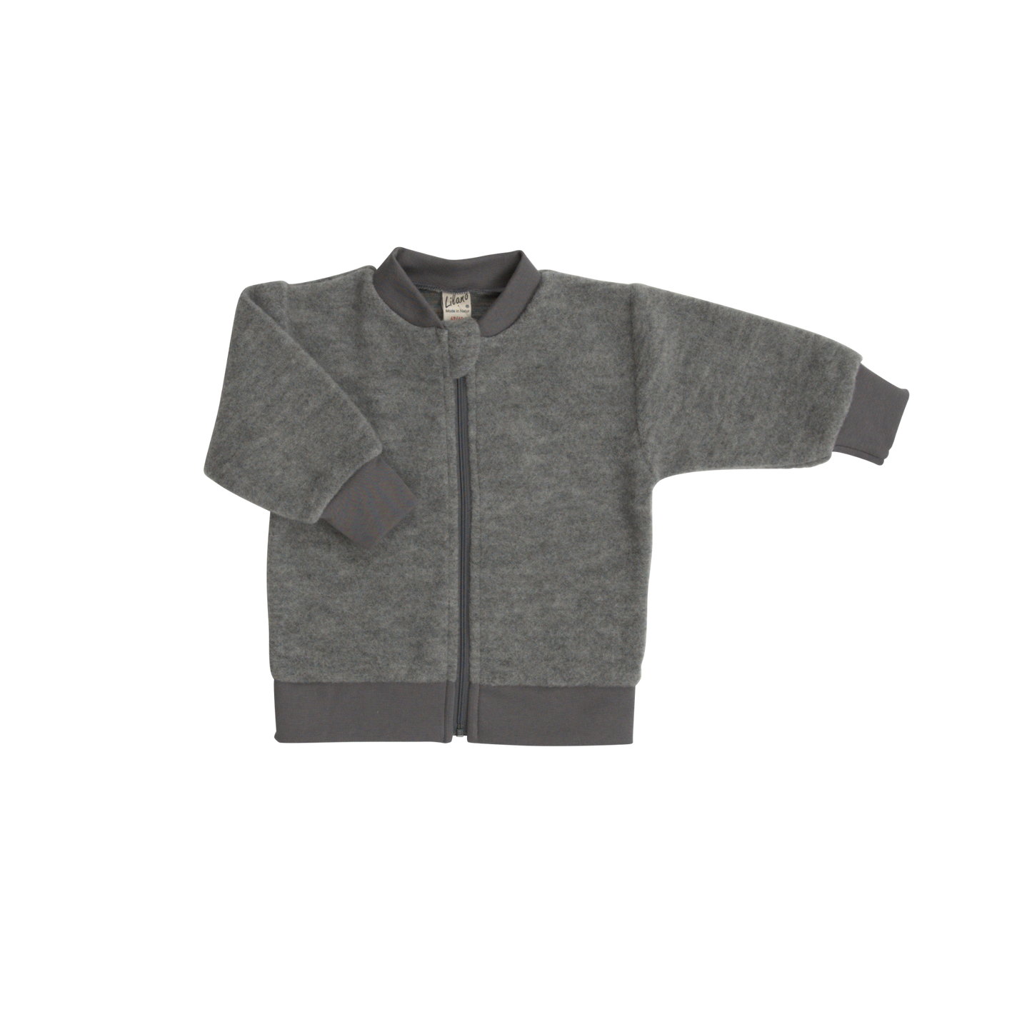 Lilano Wolljacke mit Bündchen aus Schurwolle in Grau – weich, atmungsaktiv & temperaturregulierend.