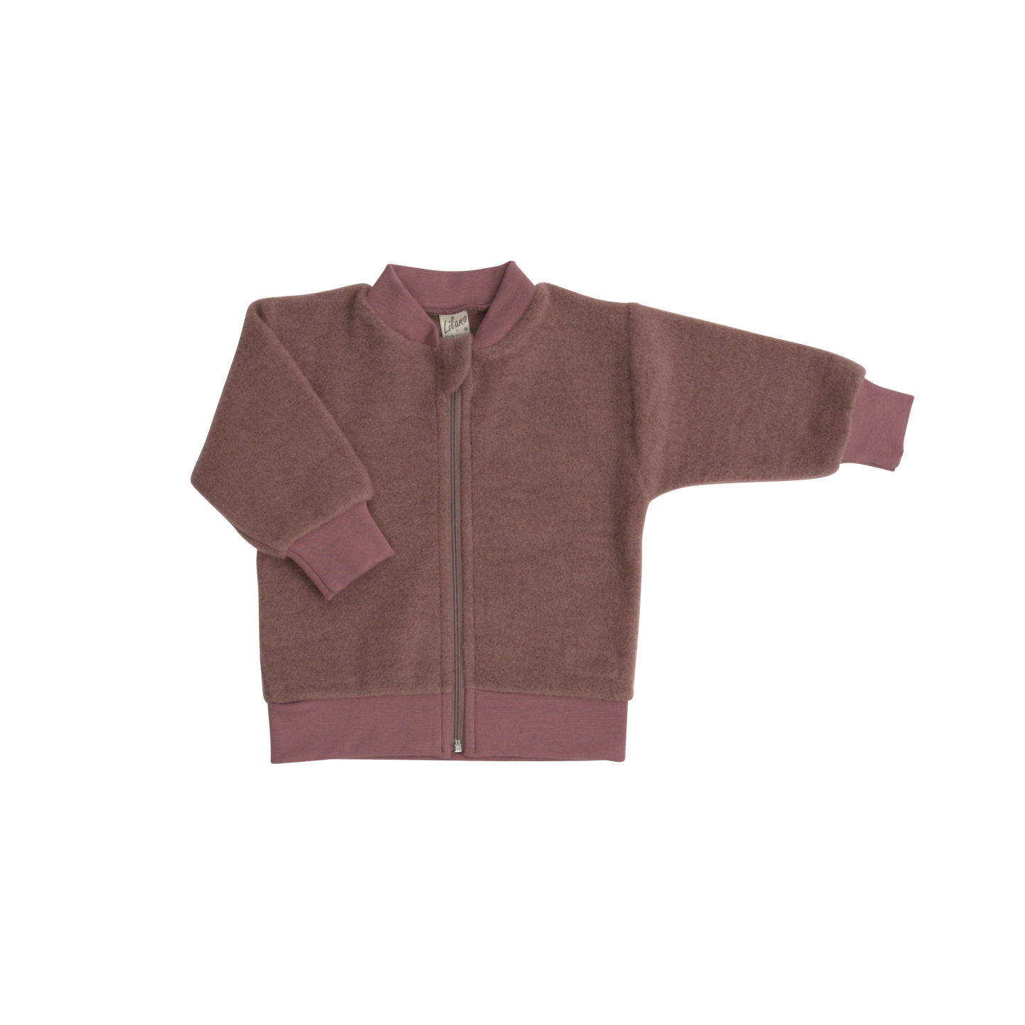 Lilano Wolljacke mit Bündchen aus Schurwolle in Mauve – weich, atmungsaktiv & temperaturregulierend.