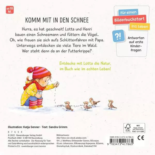 Rückseite des Buchs mit Produktbeschreibung und Details