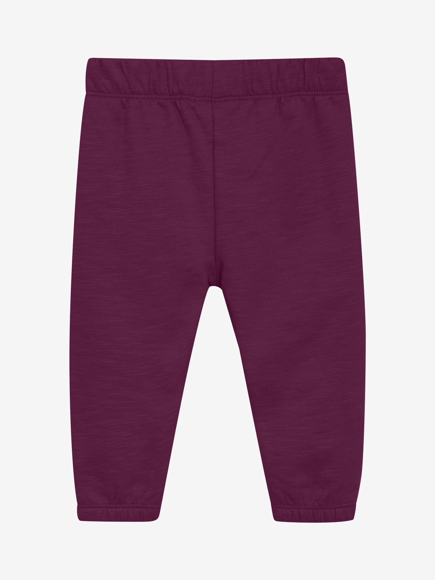 Rückansicht der himbeerfarbenen Baby Sweatpants aus Bio-Baumwolle