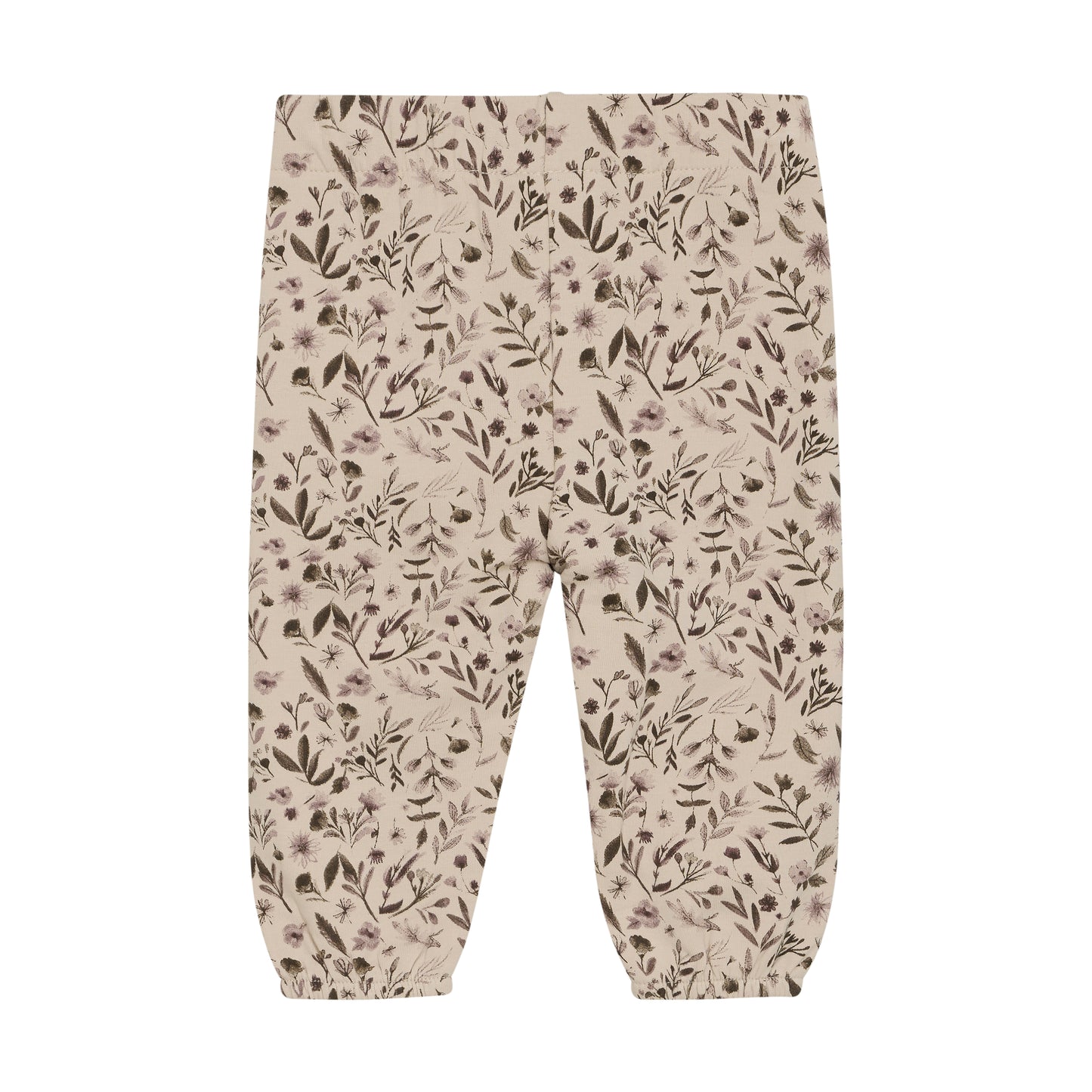 Rückansicht der MINYMO Babyhose mit Blumen aus Bambus-Baumwolle – zu kaufen bei Bärechind in Winterthur, Zürich, Schweiz.