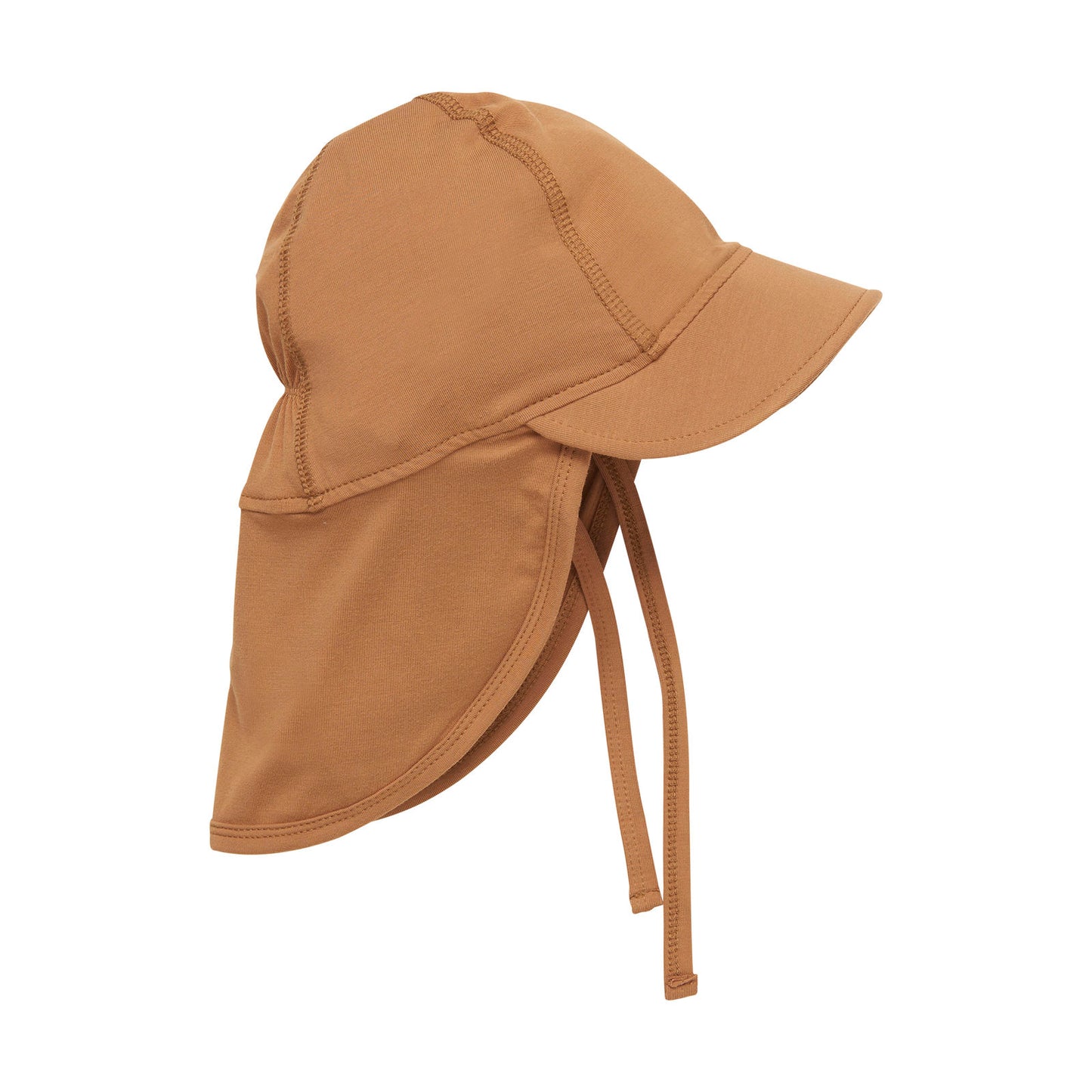 Minymo Bambus Hut mit natürlichem UV-Schutz, extra breiter Krempe und Nackenschutz, ideal für sonnige Tage und Tragehilfen.