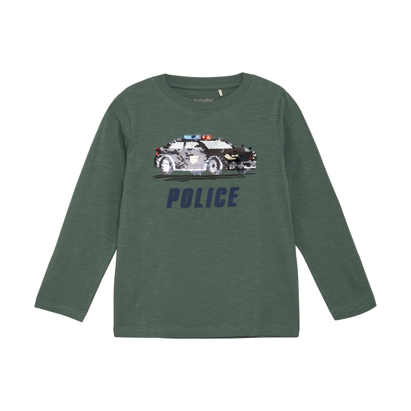 MINYMO Langarmshirt mit Polizei-Wende-Pailletten aus Baumwolle, erhältlich bei Bärechind in Winterthur, Zürich Schweiz.