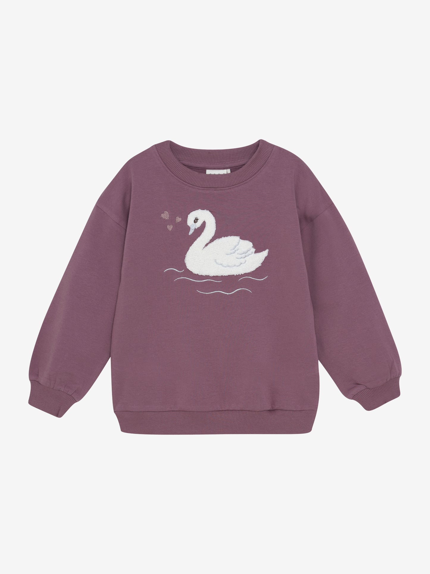 Vorderansicht vom MINYMO Sweatshirt bordeaux bei Bärechind in Winterthur, Zürich, Schweiz.