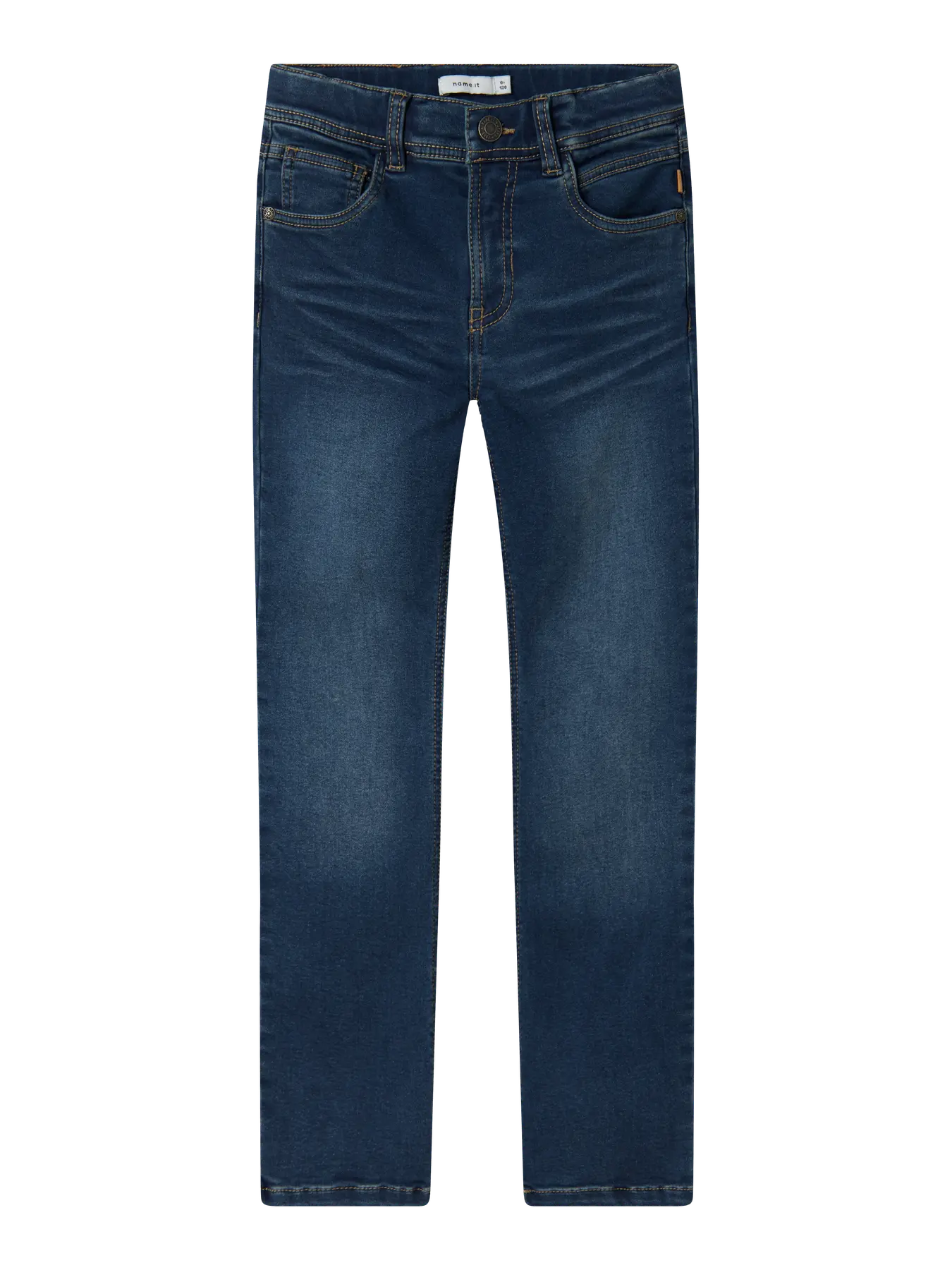NAME IT Kinderjeans in Dunkelblau mit warmem Fleecefutter, erhältlich bei Bärechind in Winterthur, Zürich Schweiz.
