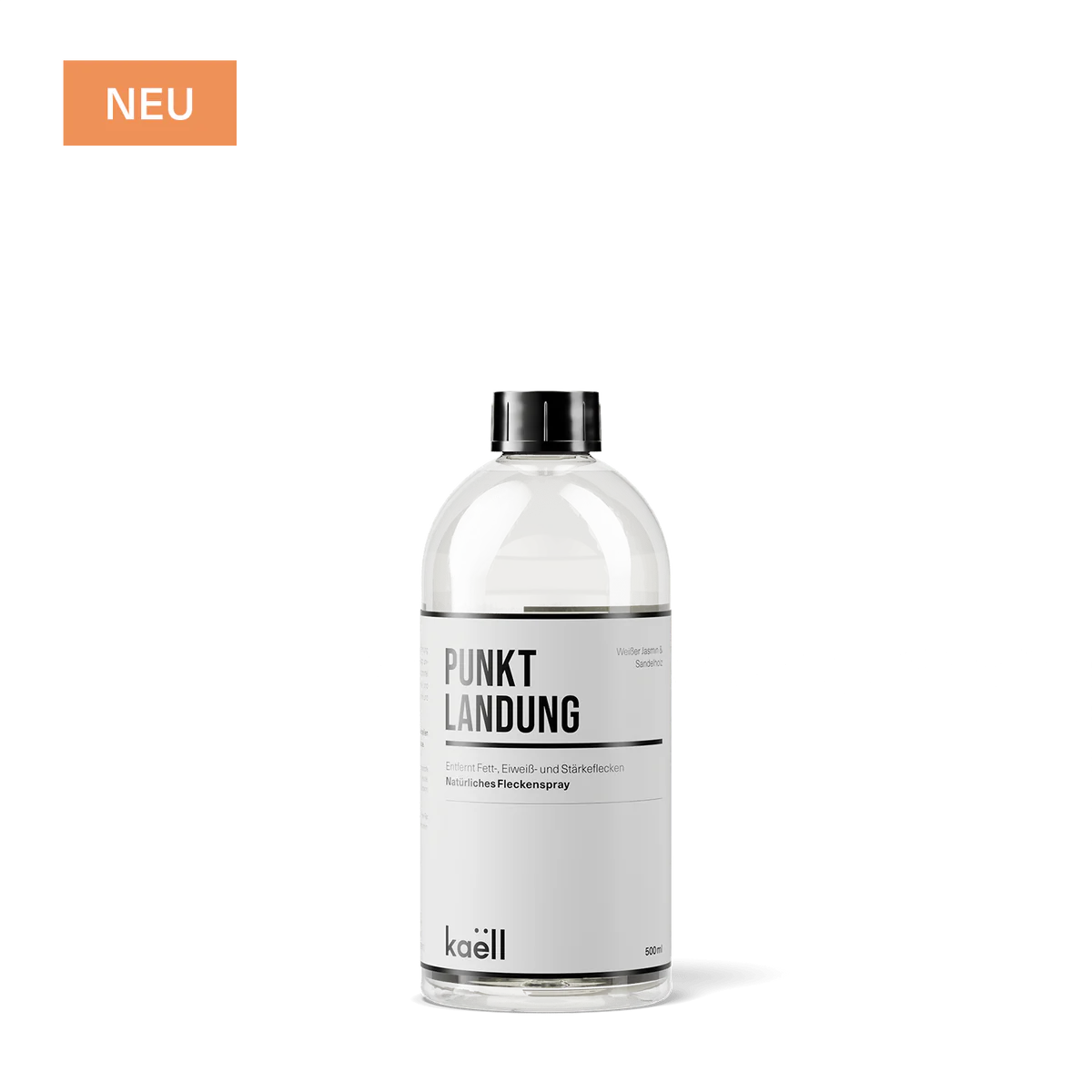 NEU 500ml Punktlandung Pflegespray von Kaëll, natürliches Fleckenspray zur Entfernung von Fett, Eiweiß- und Stärke-Flecken in einer umweltfreundlichen Flasche.