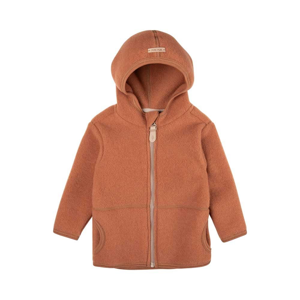 Pure Pure Kinderwollfleece Jacke in Mocha bei Bärechind