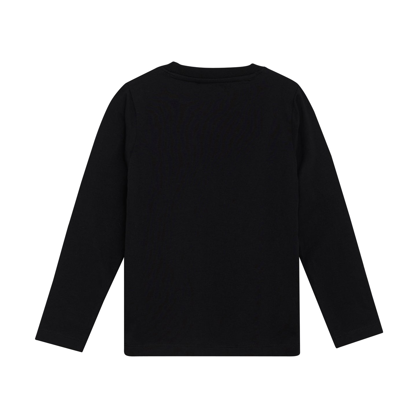 Rückseite des MINYMO Langarmshirts in Schwarz aus Baumwolle – Bärechind in Winterthur, Zürich Schweiz.