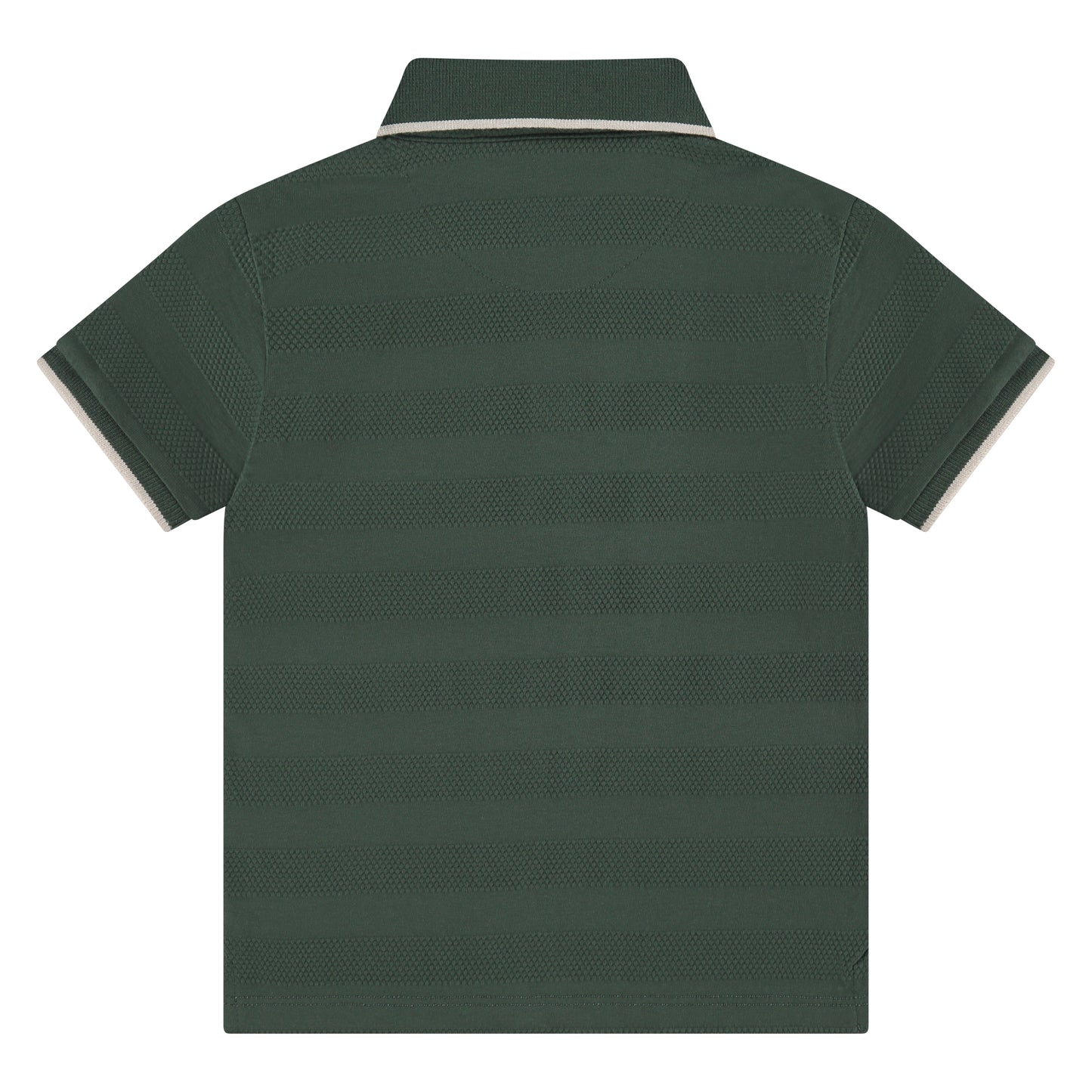 Klassisches Jungen Polo-Shirt in tiefem Flaschengrün mit geripptem Kragen und bequemer Passform. Perfekt für Freizeit & besondere Anlässe in Winterthur, Zürich, Schweiz.
