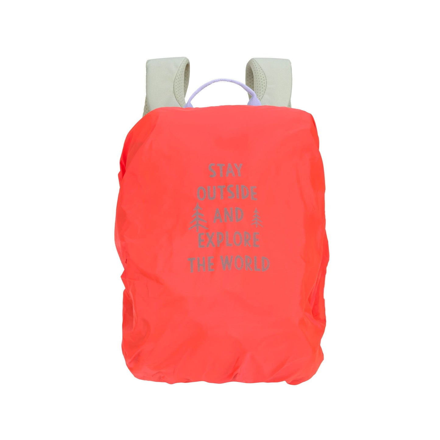 Neonfarbener Regenschutz mit Aufschrift – Zubehör zum Sunny Explorer Kinderrucksack bei Bärechind Winterthur