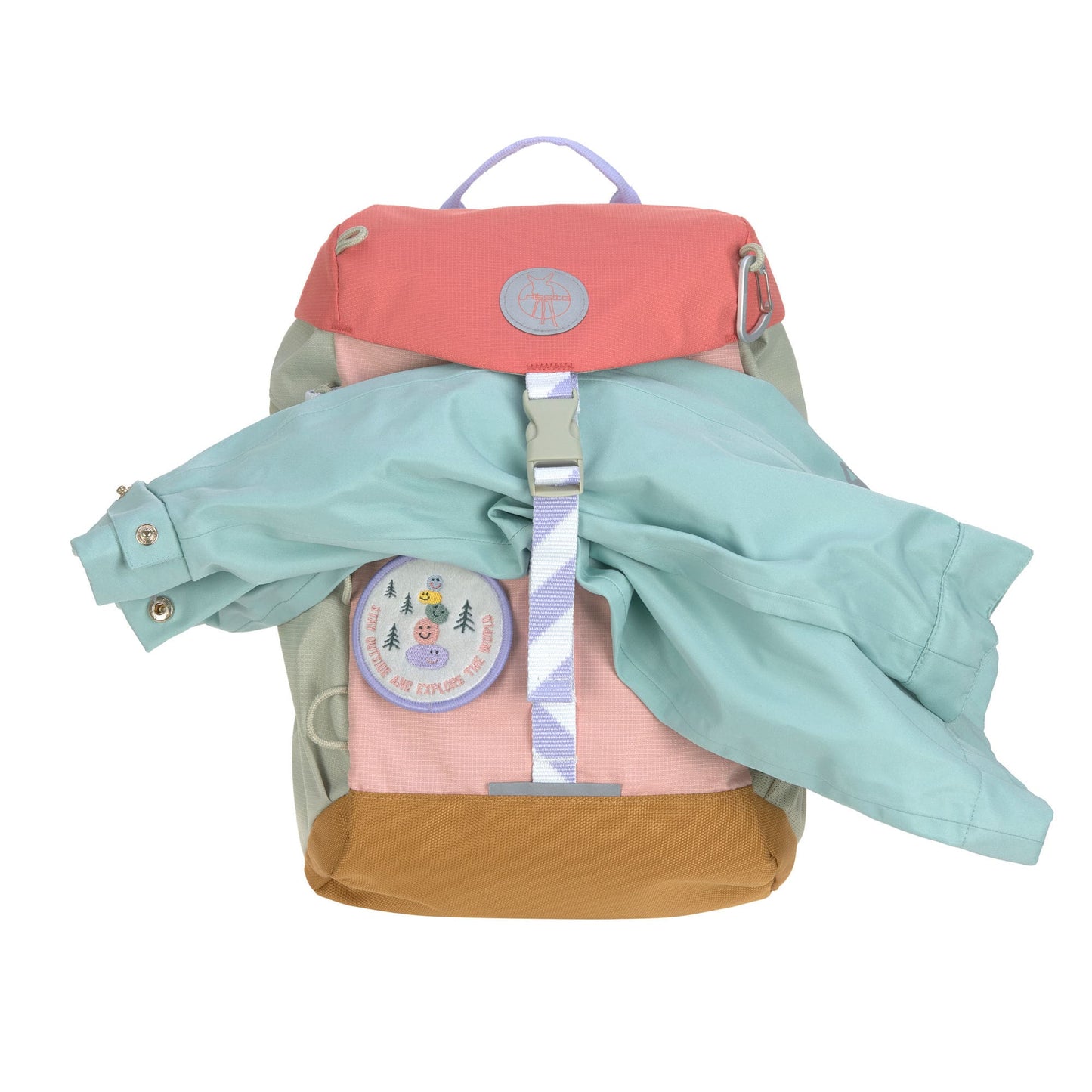 Sunny Explorer Kinderrucksack in Pink mit Sitzunterlage und Regenschutz – ideal für Kinder, Bärechind Winterthur