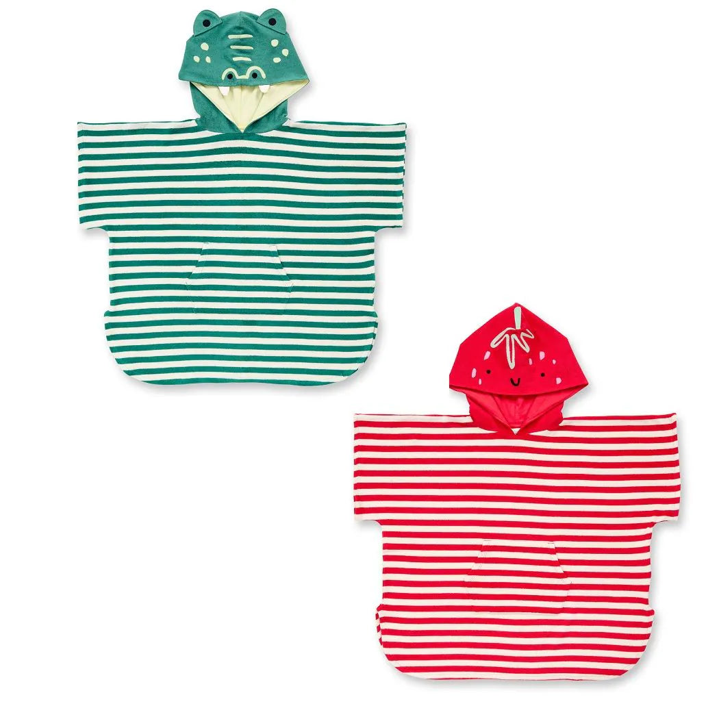 Terry Bath Poncho aus 100% Baumwolle von Sense Organics, erhältlich im Bärechind Kinderladen in Winterthur, Zürich, Schweiz.