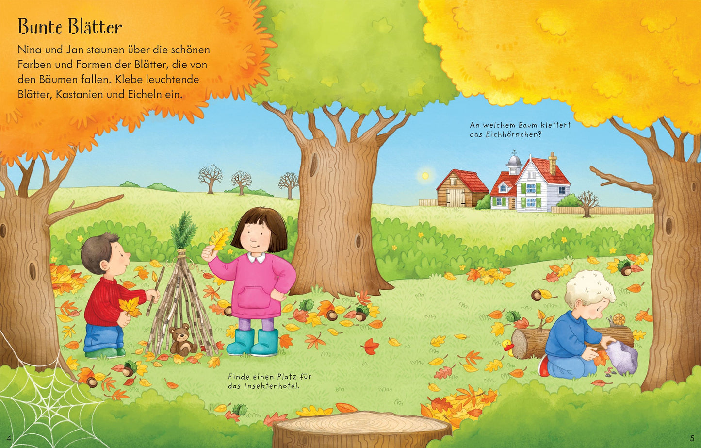 Usborne Mein erstes Stickerbuch, Der Herbst ist da!, Stickerspass bei Bärechind