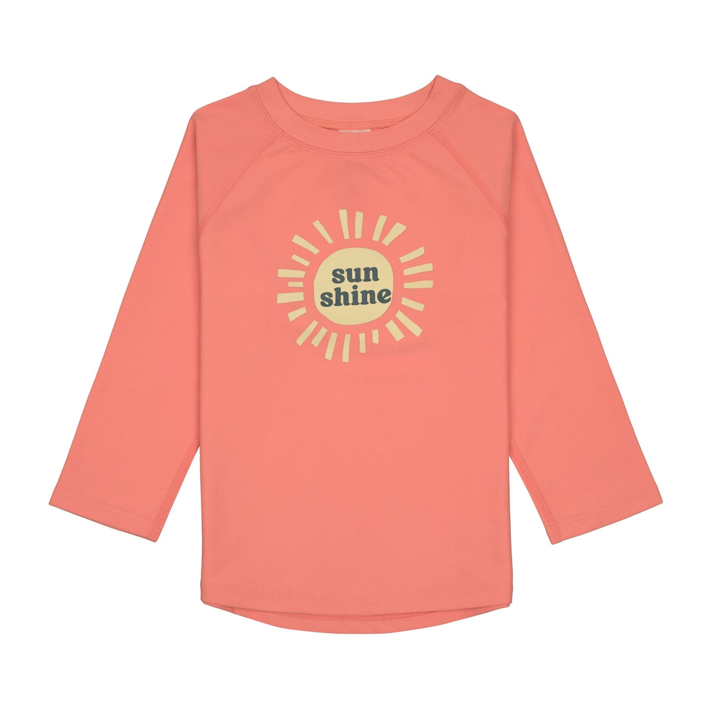 LÄSSIG UV-Shirt für Kinder in Koralle mit Sonnenprint – erhältlich bei Bärechind in Winterthur, Zürich, Schweiz.