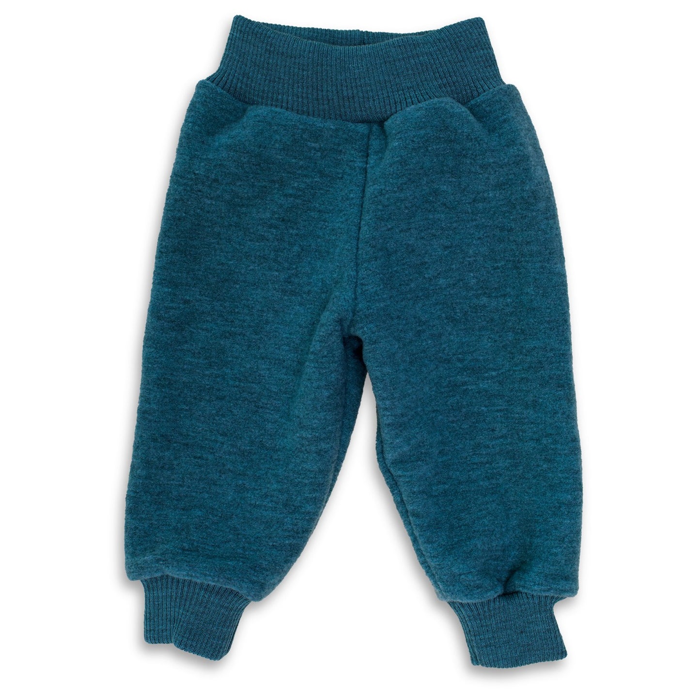 Wollwalkhose in Pazifik Melange für Kinder – warme Outdoorhose erhältlich bei Bärechind in Winterthur, Schweiz