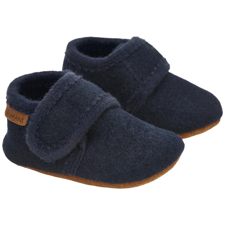 Baby Wool slippers blau