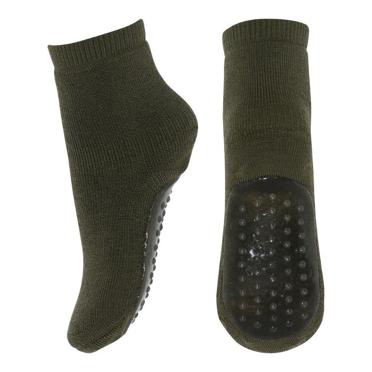 Oeko Tex Merino Socken anti-rutsch, Grün