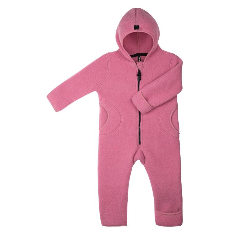 GOTS Merino Mini-Overall Fleece, dusty-pink