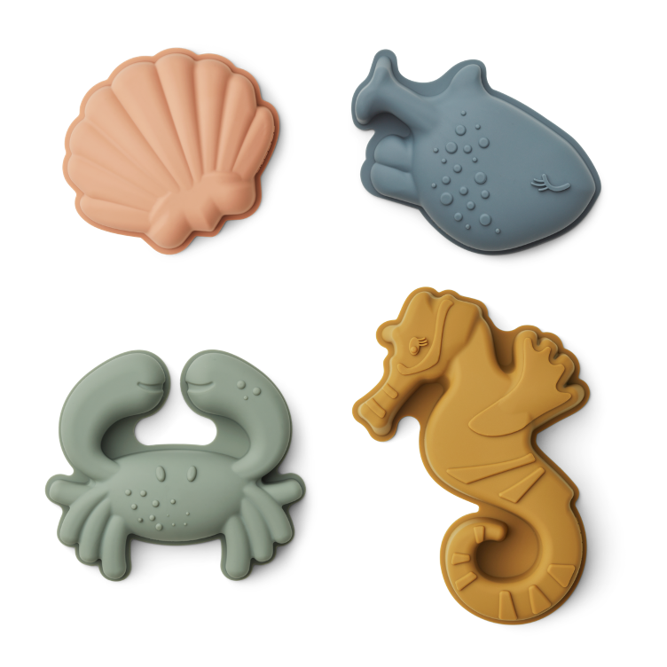 Gill Sea Creature Sand Moulds 4-pack