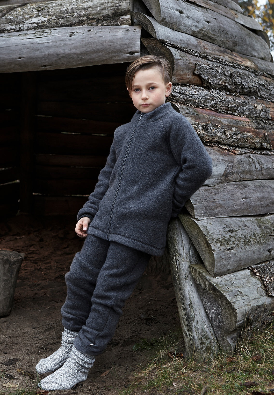 Wolle Hose, navy