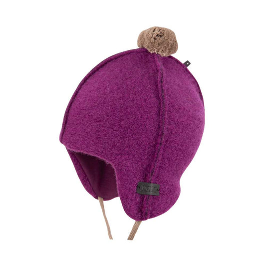 Bommel-Mütze Walk, purple-wine
