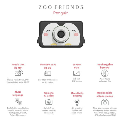 *Zoofamily Kinderkamera Zoo friends, Pinguin