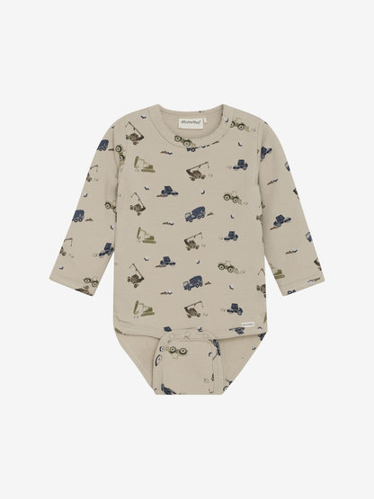 Body LS AOP Sweat, Brown