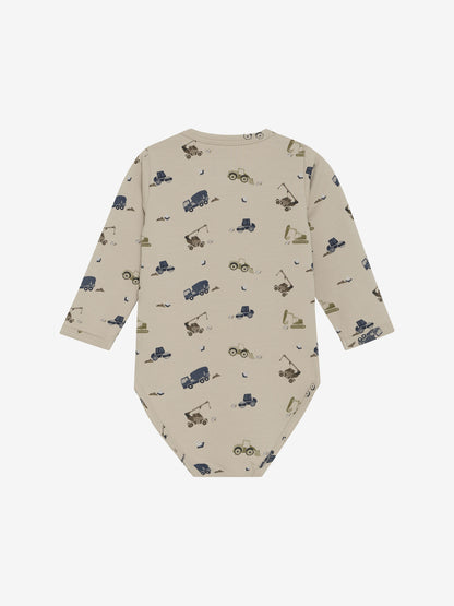 Body LS AOP Sweat, Brown