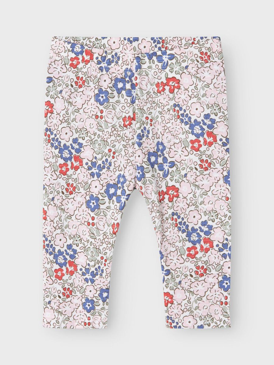 Capri Leggings Blumen, blau