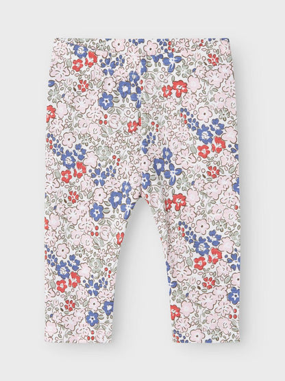 Capri Leggings Blumen, blau