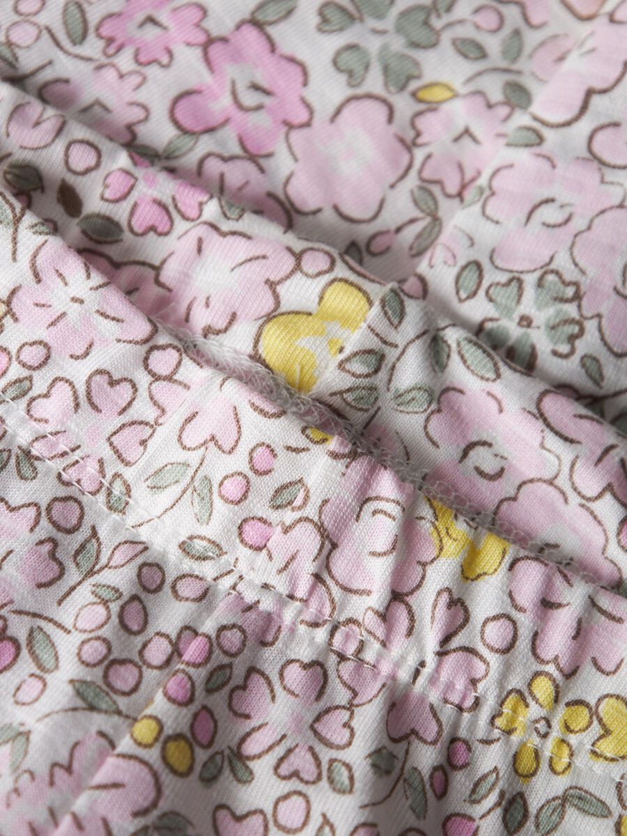 Capri Leggings Blumen, rosa