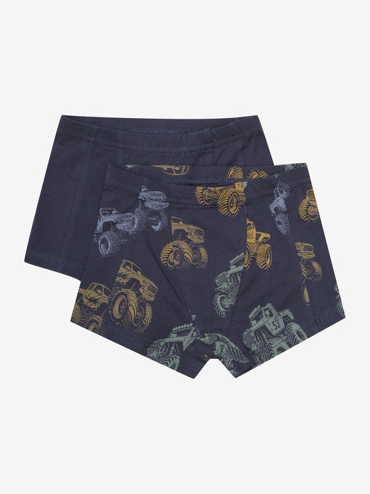 Boxers 2-Pack AOP, Dark Navy