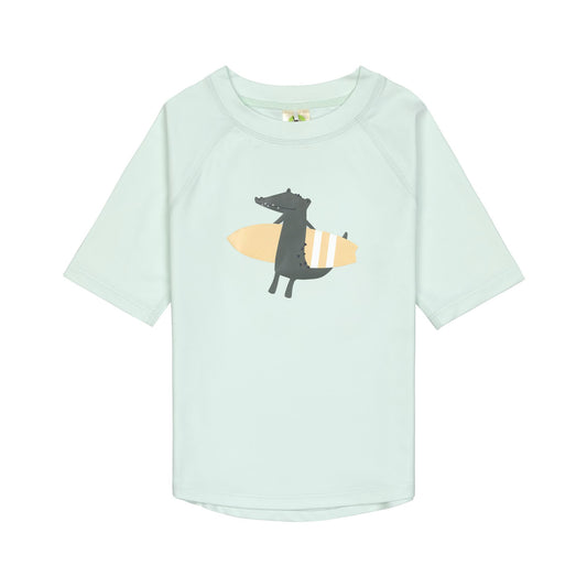 UV Shirt Kinder Kurzarm - Krokodil, Mint