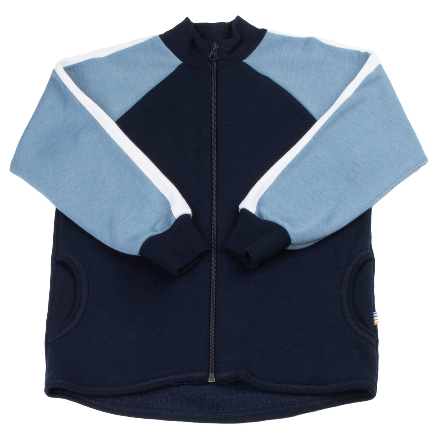 Wolljacke mit Reissverschluss, blau