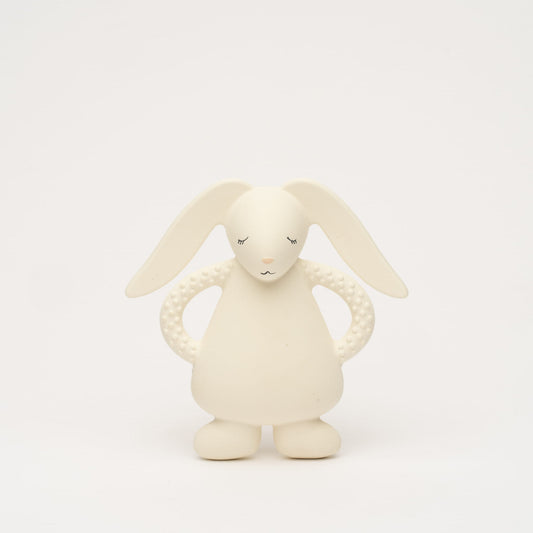 Moonie Beissringe aus Naturkautschuk, Hase cream