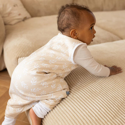 Schlafsack mit Füssen 1.0 TOG, Floral Sand